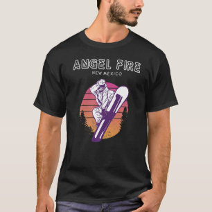 Angel Fire New Mexico  Retro Snowboarder T-Shirt
