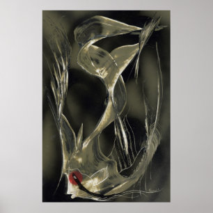 Angel Fish Abstract Poster