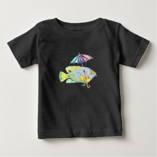 Angel Fish With Umbrella Baby T-Shirt