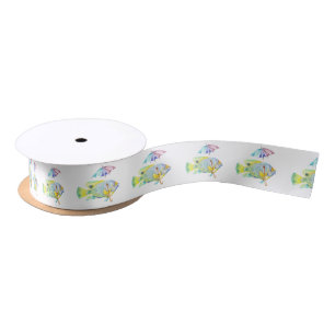 Angel Fish With Umbrella Satin Ribbon