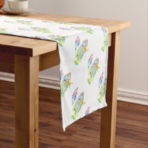 Angel Fish With Umbrella Short Table Runner