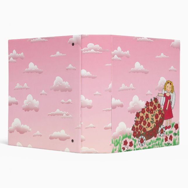 Angel Flower Cart Avery Signature Binder, 2" Binder (Background)
