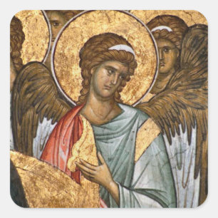 Angel from the Great Deesis Orthodox Icon  Square Sticker