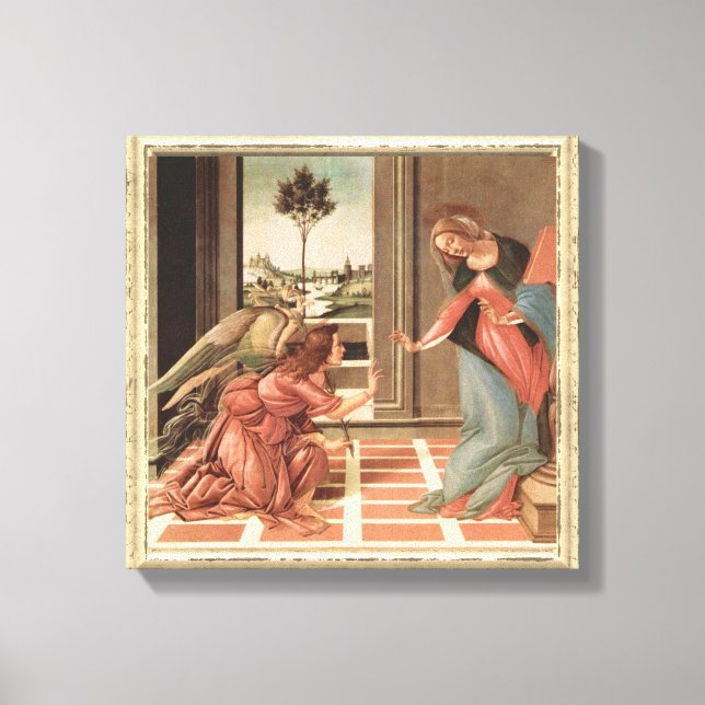 Angel Gabriel And Mary Canvas Print (Front)