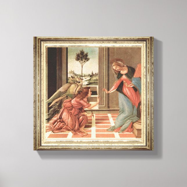 Angel Gabriel And Mary Canvas Print (Front)