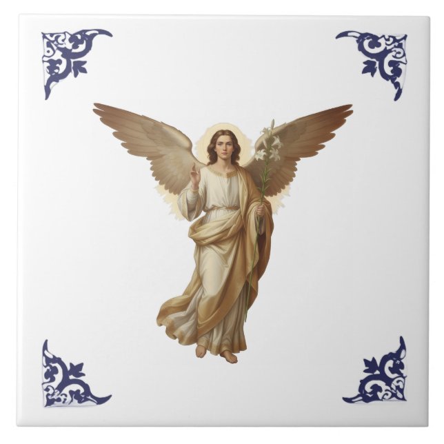 Angel Gabriel Icon Archangel Gabriel Tile (Front)