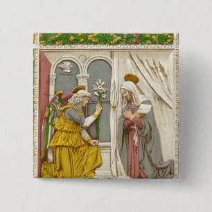 Angel Gabriel The Annunciation To Mary 2 Inch Square Button