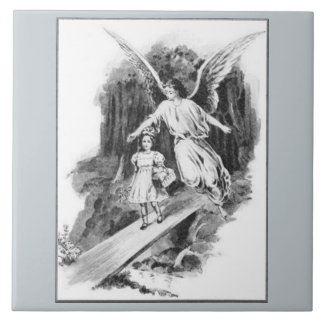 Angel Garder Une Fillette Carreaux