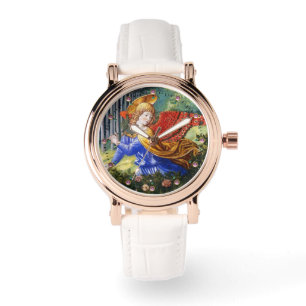 Angel Gathering Flowers in a Heavenly Landscape Watch