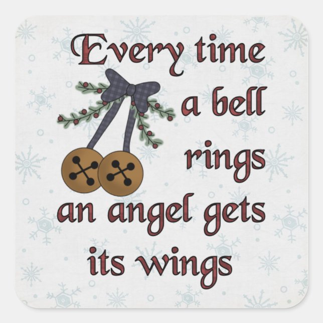 Angel Gets Its Wings Square Sticker (Front)