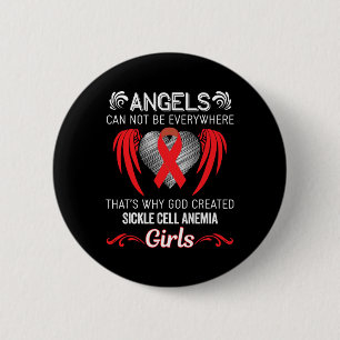Angel Girl- Sickle Cell Anemia Awareness Supporter 2 Inch Round Button