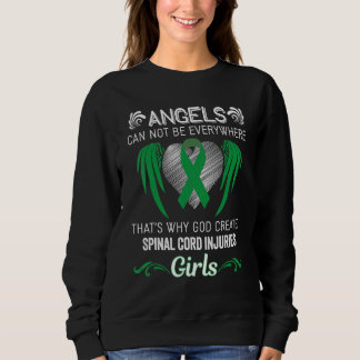 Angel Girl Spinal Cord Injuries Awareness Support Sweatshirt