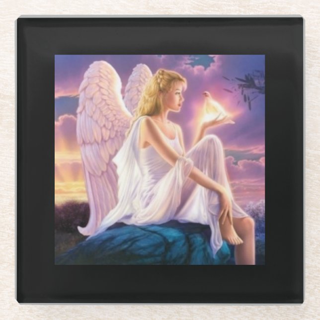 Angel Glass Coaster (Front)