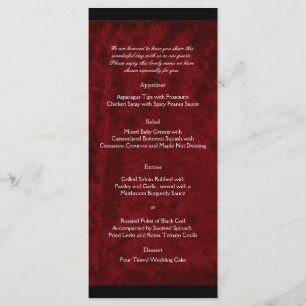 Angel gothique sur Rouge Velvet Menu Mariage