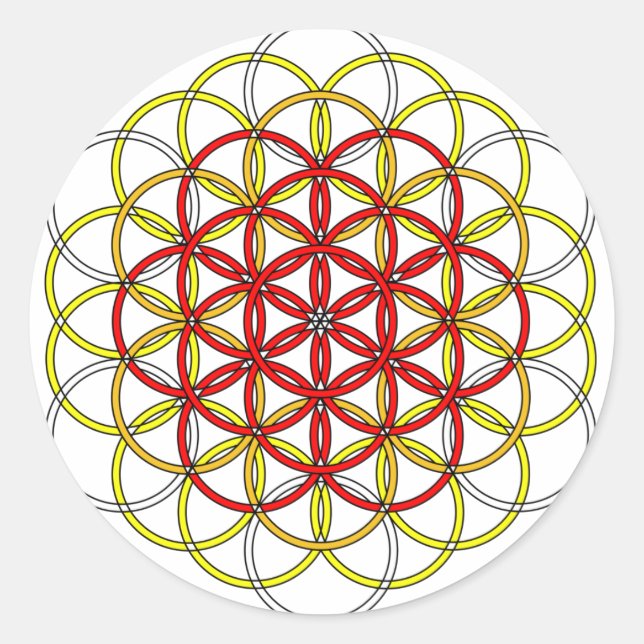 Angel Grid Collection Classic Round Sticker (Front)