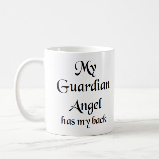 angel guardian has back coffee mug (Left)
