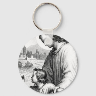 Angel Guarding A Child Keychain
