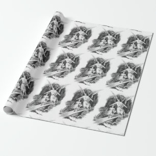 Angel Guarding A Girl Child Wrapping Paper