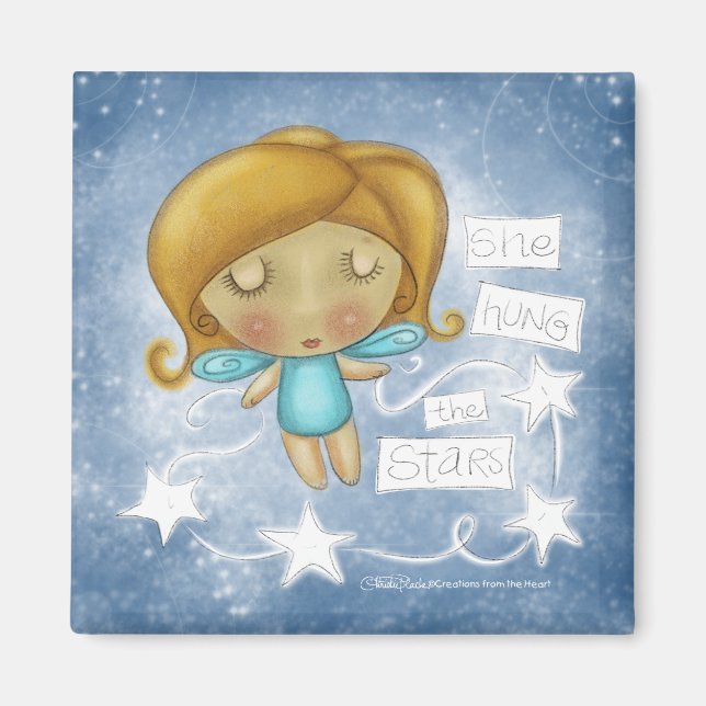 Angel Hangs the Stars Magnet (Front)