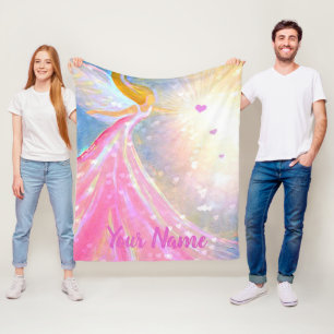 Angel Heart Glowing Radiance Custom Personalized Fleece Blanket