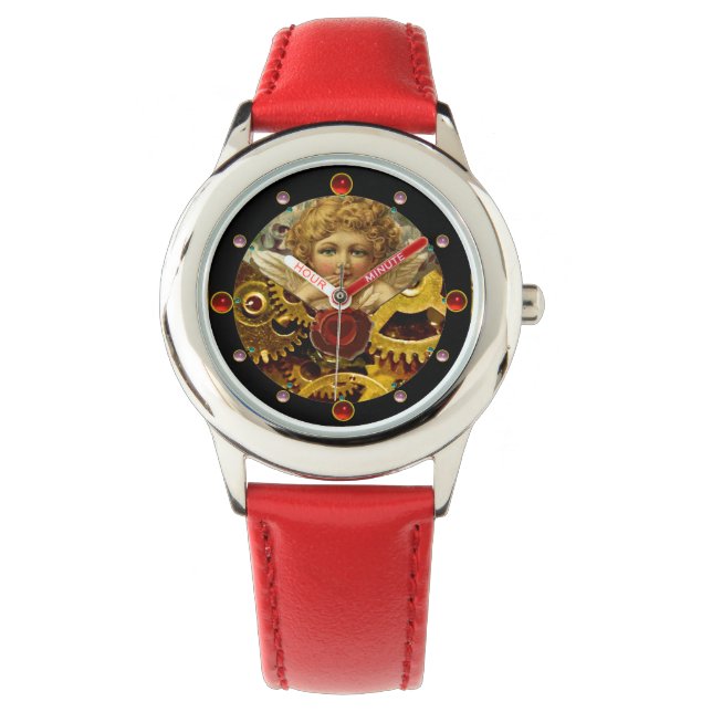ANGEL HEART WAX SEAL,GEARS MECHANISM STEAM PUNK WATCH (Front)