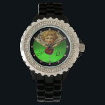 ANGEL HEART WAX SEAL,GREEN EMERALD GEM MONOGRAM WATCH<br><div class="desc">Elegant , classic and classy design with a romantic winged cupid, red wax seal, heart and arrow with 3D pink gem stones,  suitable for Valentine's Day,  romantic engagements, weddings, Christmas holidays .</div>