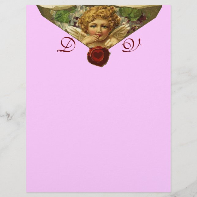 ANGEL HEART WAX SEAL Monogram Pink (Front)