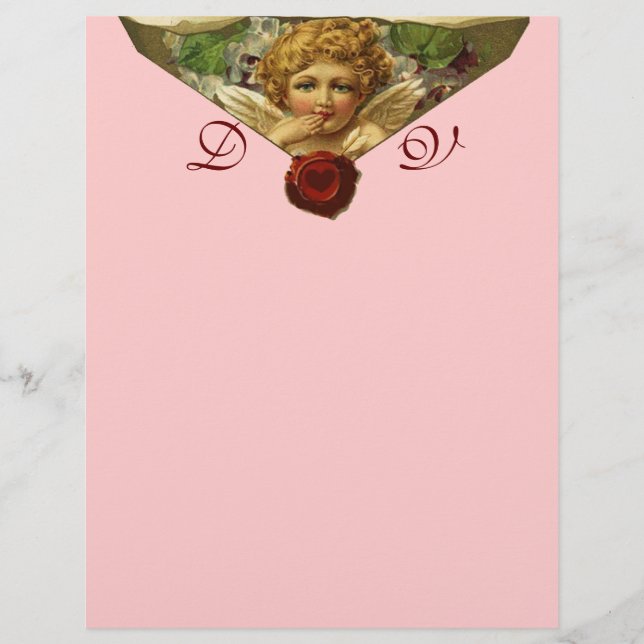 ANGEL HEART WAX SEAL Monogram Pink (Front)