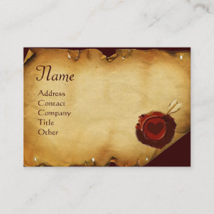 ANGEL HEART WAX SEAL PARCHMENT Monogram Business Card