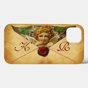 ANGEL HEART WAX SEAL PARCHMENT Monogram iPhone 13 Case
