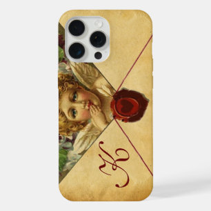 ANGEL HEART WAX SEAL PARCHMENT Monogram iPhone 15 Pro Max Case