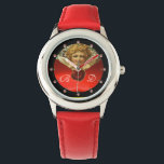 ANGEL HEART WAX SEAL RED RUBY GEMSTONE MONOGRAM WATCH<br><div class="desc">Elegant , classic and classy design with a romantic winged cupid, red wax seal, heart and arrow with 3D pink gem stones,  suitable for Valentine's Day,  romantic engagements, weddings, Christmas holidays .</div>