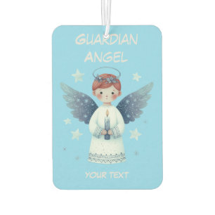 Angel holding a candle air freshener