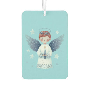 Angel holding a candle air freshener