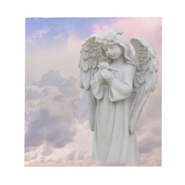 Angel Holding Flower Notepad (Front)