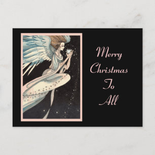 Angel Holding Star Holiday Postcard