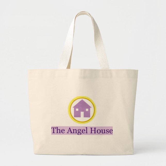 angel house logo large tote bag (Front)