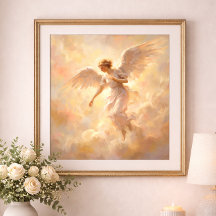 Angel Illustration Soft Heavenly Painting
