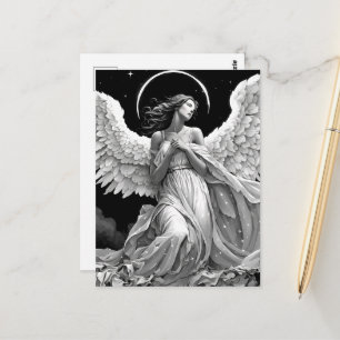Angel in Black and White Postcard