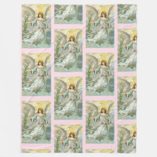 Angel In Blue Fleece Blanket