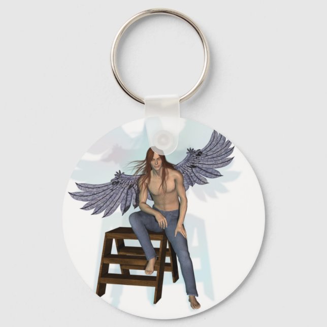 Angel in Blue Jeans Keychain (Front)
