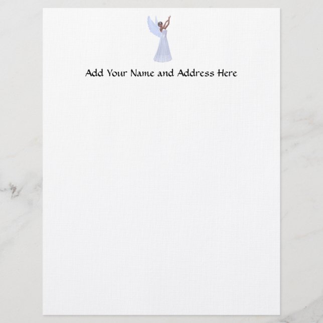 Angel in Blue Letterhead (Front)