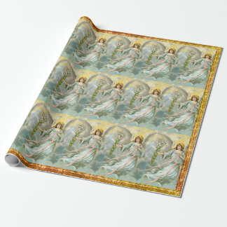 Angel In Blue Wrapping Paper