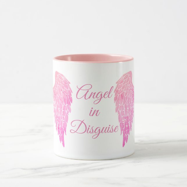 Angel in Disguise Pink Angel Wings Mug (Center)
