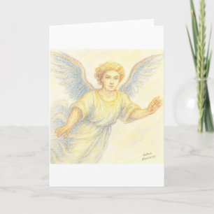 Angel in flight with a smile invitation