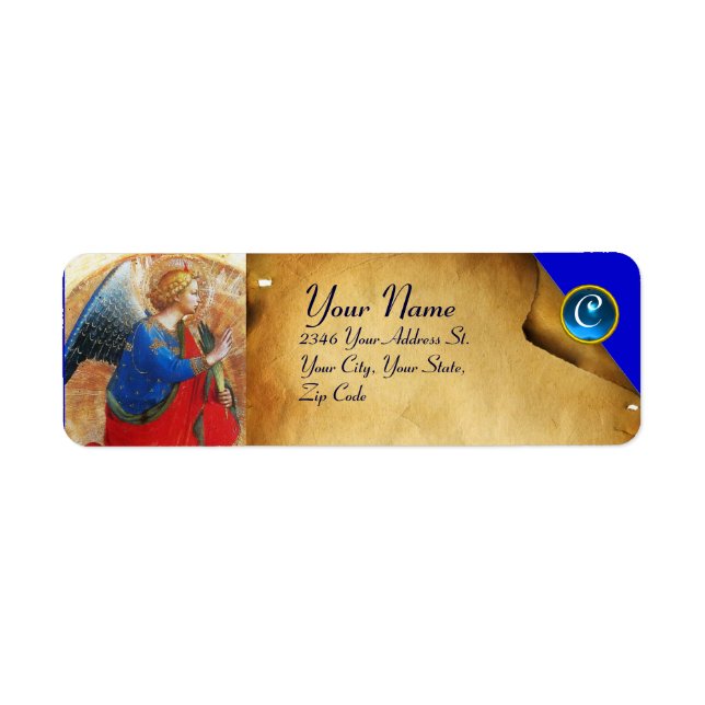 ANGEL IN GOLD RED AND BLUE MONOGRAM (Front)