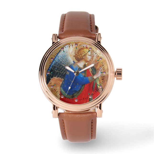 ANGEL IN GOLD RED AND BLUE WATCH (Front)
