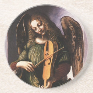 Angel in Green with a Vielle by Leonardo da Vinci Coaster