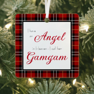 Angel in Heaven Gamgam Memorial Photo Metal Ornament
