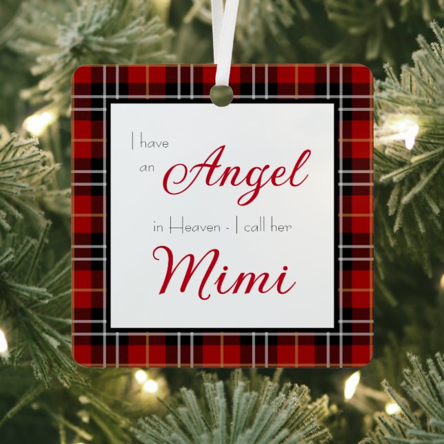 Angel in Heaven Mimi Memorial Photo Metal Ornament (Insitu)